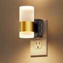 L LOHAS LED Night Light,Night Lights Plug into Wall,Dusk to Dawn Sensor,3000K Soft White, Brightness Adjustable,180Rotating Acrylic Nightlight for Adults Bathroom Bedroom