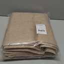 PONY DANCE 100% Total Blackout Natural Linen Curtains 90 inches Long 2 Panels Set, Faux Linen Thermal Insulated Grommet Drapes for Bedroom Living Room, Room Darkening Window Curtain 52 Inch Wide