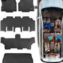 DiffCar Floor Mats for Chrysler Pacifica 2017-2024, All-Weather TPE Floor Liners & Trunk Cargo Mats Van Accessory for Pacifica/VoyagerGas Only/Not for Pinnacle Models