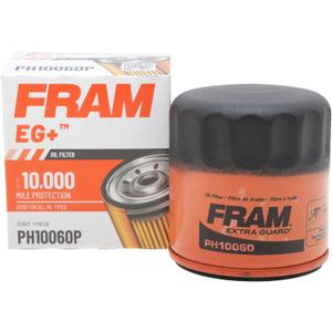 FRAM EG+ PH10060P 10K Mile Change Automotive Replacement Interval Spin-On Engine Oil Filter for Select Vehicle Model Years, Vehicle Engine Protection Oil Filter for Everyday Drivers