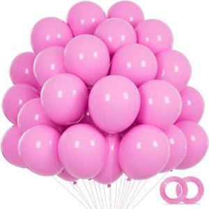 Pink Balloons 110Pcs, 5 Inch Small Pink Latex Party Balloons, Mini Thick Pink Balloons for Birthday Wedding Baby Shower Decorations.