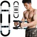 Chest Workout Equipment, Twister arm Trainer, Adjustable 5 Resistance Levels Ergonomic Home Gym Equipment, Chest Workout Equipment for Daily Fitness and Muscle Building Training (Balck&Red 66-77-88-99-110lb)