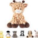 Niuniu Daddy 14" | 3.5 Pound Giraffe Weighted Plush Stuffed Animal, Heavy Giraffe Pillowfort Toys for Kids Adults, Weighted Beads for Stuffed Animals Body Pillow for Gift Birthday Christmas Holiday