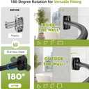Curved Shower Curtain Rod Adjustable 33-78 Inches Matte Black All Stainless Steel Curved Shower RodShower Curtain Rod for Extra Shower Space for Bathroom, Bathtub, Stall, No Rust, Need to Drill