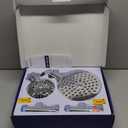 Dual Filtered Handheld Shower Heads Combo, HOPOPRO 15-Mode High Pressure Rainfall Showerheads Combo Set with Filter, for Hard Water, Removes Chlorine, Improves Skin Hair Condition, Modern Chrome