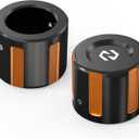 NICECNC Orange Aluminum Front Hub Cover Front Axle Nut Covers Compatible with Harley Breakout FXBRS 114 2018-2020, Electra Glide Classic FLHTC 2008-2013, V-Rod VRSCX 2007, See Fitment