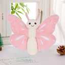 Apricot Lamb Pink Butterfly Plush Stuffed Animals for Kids, Soft Cute Plush Toys for Baby Girl and Boy, Fluffy Pink Butterfly Pink