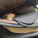 Car Seat Covers Full Set, 5 Seats Universal Leather Seat Covers for Cars, Waterproof Front and Rear Seat Cover, Breathable Automotive Seat Cover for Most Sedans, Trucks, SUVs, Black&Brown