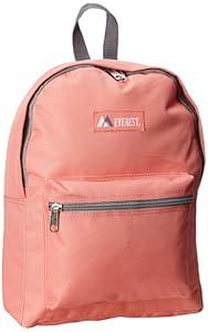 Everest Basic Backpack, Coral, One Size