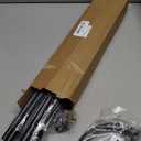 Black Double Curtain Rod 38 to 62 Inches, Blackout Wrap Around Curtain Rod for Windows, 6/8 Inch Room Darkening Telescoping Double Drapery Rod, Easy Install for Rentals & Apartments