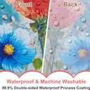 Baccessor Spring Summer Floral Shower Curtain Colorful Romantic Watercolor Wildflower Shower Curtain Polyester Fabric Bathroom Bath Home Decor Waterproof Weighted with Hooks 72 W x72 H Inch