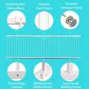 WAOWAO Window Safety Guards for Children Kids Child Toddler Pets Proof Extra Wide White Tension Security Window Guard Gate for Home Fit 86.61"-111.81" Sliding Windows (4 Piece)