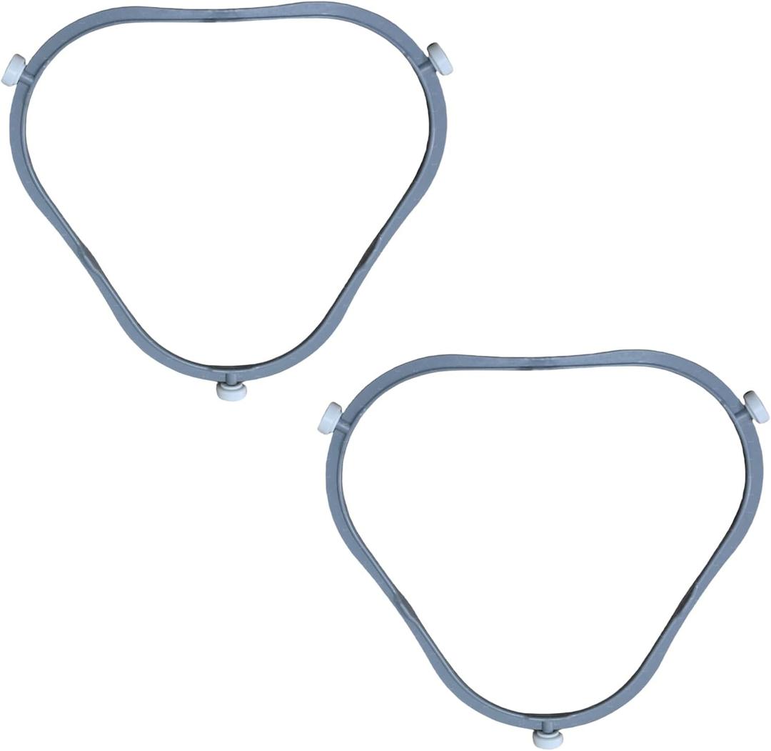 2 Pack 7.48 inch W11252182 8206227 Microwave Turntable Ring, Rotating Ring Roller 8206227, Middle Glass Plate Tray Support Holder, Replacement Inner Ring for Microwave Oven Glass Turntable Plate