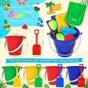 Pool Party Favors Beach Party Favors - 48 PCS Pool Toys For Kids Ages 3-8 Beach Balls Bulk, Sand Bucket and Shovels Set, Kids Sunglasses Bulk, Beach Summer Toys, Pool Party Supplies,Sand Toys