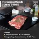 Thirteen Chefs Extra Large 24 x 18 Black Cutting Board, 0.5 Inch Thick HDPP, NSF Certified for Food Service and Professional Kitchens