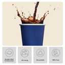 TOSSWARE GO 12oz Double Wall - Mix Color Paper Cup Set - Premium Quality Food Safe - For Hot & Cold Drinks - Disposable & Recyclable - Perfect for Parties, Home & Office - Set of 100