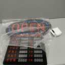 Kanayu LED Open Sign for Business with Programmable Store Hours - 24x17" Large Electronic Digital Message Board for Shop, Bar, Restaurant - Bright Billboard with Instructions