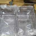 Plastic Food Storage 8 Pack Clear Container Bin with Handles for Organizing Kitchen, Pantry, Fridge, Freezer, Pantry,Bathroom. 10"x6"x5"
