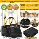 PAWZIDEA Expandable Pet Carrier Airline Approved, 18"11"11" Small Dog Carriers, Collapsible Top-Load Cat Carrier for 2 Cats Under Seat, Soft-Sided Puppy & Animal Travel Bag, ID Card, Up to 15lbs
