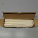 flamecan Ivory Taper Candles, Set of 20 Unscented and Smokeless 10 Inch Taper Candles Long Burning, Paraffin Wax with Cotton Wicks for Burning Approxinately 7-8 Hours Time