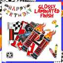 Monster Truck Party Supplies Truck Birthday Banner for Monster Machine Party Decorations Cars Trucks Birthday Banner Race Car Theme Decor