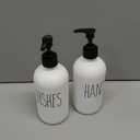 MOMEEMO Soap Dispenser Set 2 Pack, Contains Dish and Hand Soap Dispenser (White)