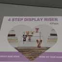 LileZbox 9 x 6 in Acrylic Display Risers Shelf for Pops Figures, 4 Tier Perfume Organizer Stand, Dessert Shelves for Party, Clear Display stand for Decoration and Organizer