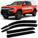Window Rain Guards Fit for 2015-2022 Chevy Colorado/GMC Canyon Crew Cab | Out-Channel Durable Tape-On Wind Deflectors Window Visors for Chevrole Trucks Accessories
