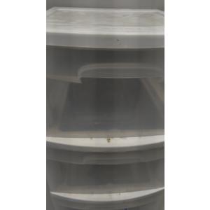 Sterilite 2 Pack Plastic Storage Organizer, 3 Drawer Rolling Bin Cart, Closet Organization, White