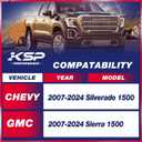 KSP 2" Rear Lift Kits for Silverado Sierra 1500 2007-2024, 2pcs Lift Block with 4pcs Extended Square U Bolts Rear Lift Sets Compatible With Chevy GMC, 2inch Rear Chassis Leveling Lift Kit