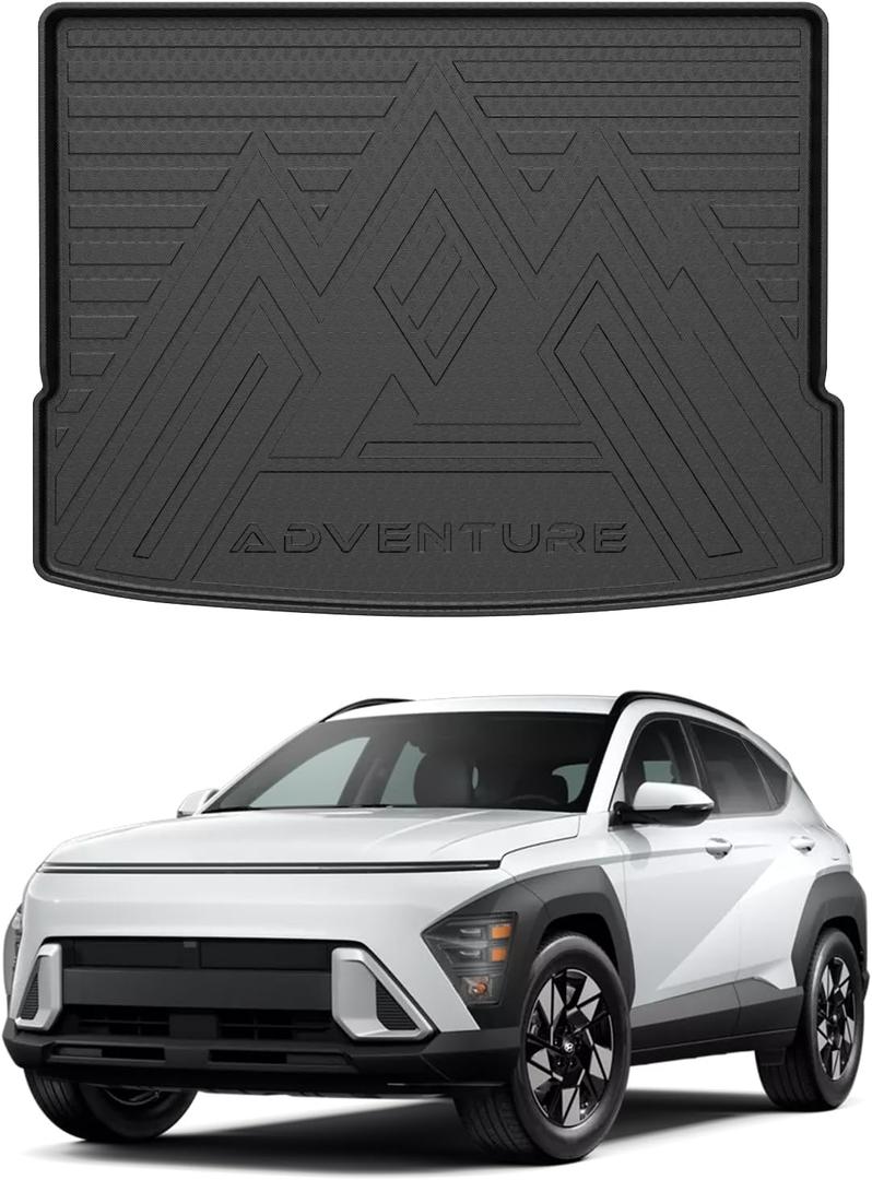 Mixsuper Cargo Liner for Hyundai Kona/Kona Electric (EV) 2024-2025 2026, Trunk Mat for Hyundai Kona Accessories Cargo Mat Rear Trunk Liner Black