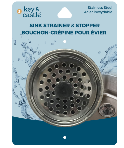 Key & Castle Combo Sink Strainer and Stopper 3 pack