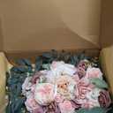 Floroom Arch Flowers with Drapes Kit 1pcs Artificial Dusty Rose & Blush Floral Swag Arrangement with 1pcs Draping Fabric for Wedding Ceremony Arbor and Reception Backdrop Decoration