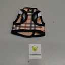 EcoBark Step in Dog Harness - Eco-Friendly Teacup Dog Harnesses for XXS, XS, and Small Dogs - Reflective and Adjustable Mini Body Halter Vest -Tiny Soft Mesh Toy Breed Harness (Beige Plaid, XXS) (XXS- 4 to 5 lbs- Chest Up to 11 in (Pack of 1))