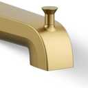 PITCH WALL MOUNT BATH SPOUT,W/DIVERTER (Vibrant Brushed Moderne Brass)