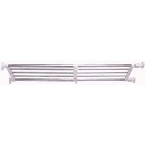 Hershii Tension Shelf Expandable Rod Closet System Heavy Duty Clothes Hanger Adjustable DIY Storage Organizer Shoe Rack (60-100cm/23.62-39.37inches, Ivory)