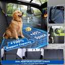 Dog Car Seat Cover for Back Seat, XL Hard Bottom Dog Seat Extender, 800 lb Capacity Truck Back Seat Cover for Dogs, 0.4 in Honeycomb Board, 1.5 in Reinforced Support Straps for Full-Size SUVs & Trucks