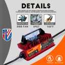 48Volt 15Amp Golf Cart Charger for Club Car DS/Precedent with Upgraded 3-Pin Round Plug &16Ft Cable, IP67 Waterproof Smart Trickle Battery Charger for 48V Lead-Acid Batteries