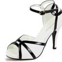 getmorebeauty Peep Toe Heels for Women Sexy Strappy High Heels Ankle Strap Heeled Sandals (8, White)