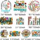 6 x 10pcs Jesus Iron On Decals Heat Transfer Patches for Clothing T-Shirts Backpack Faith Vinyl Stickers Design Heat Press Decal DIY Decoration Applique