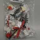 29 Pcs Christmas Ski Village Ice Skating Rink Figures Set Christmas Village Park People Ski Figurine Accessories Collectible Buildings Miniature Resin for Xmas Skater Town Scene Gifts