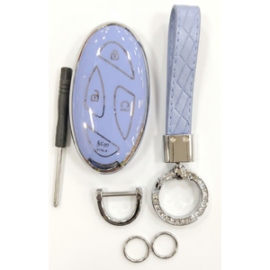 For Hyundai Ioniq 6 Grandeur GN7 KONA 2023 2024 Key Fob Cover with Keychain