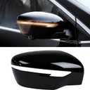 Moonlinks Compatible with Nissan Rogue 2014-2020/Murano 2015-2024/Pathfinder 2017-2020 Right Passenger Mirror Cover Replacement, Glossy Black Right Side Clip-on Mirror Cap Replaces for 96373-4BA0A