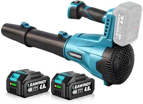 Leaf Blower Cordless 6 Speed Mode, 650CFM 290MPH Cordless Leaf Blowers with 2 X 4.0ah Batteries And Charger, 21V Electric Snow Blower, Gift Lawn Blower for Patio Cleaning, Lawn Care, Blowing Leaves