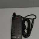 Surge Protector Power Strip - Nuetsa Flat Plug Extension Cord with 8 Outlets and 4 USB Ports, 15 Feet Power Cord (1625W/13A), 2700 Joules, ETL Listed, Black