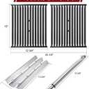 Hiorucet Grill Parts for Broil King 9864-27, 9865-24, 9865-27, 9865-54, 9865-57, 9865-74, 9865-77, 9867-74, 9867-77, Connaisseur 90, Signet 20 40 70 90, Cast Iron Grill Grates, Heat Plates, Burners