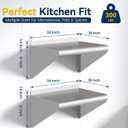 Stainless Steel Shelf 18" x 24", 2 Pack NSF Wall Mounted Commercial Metal Shelving with Backsplash for Restaurant, Utility Room, Kitchen and Garage