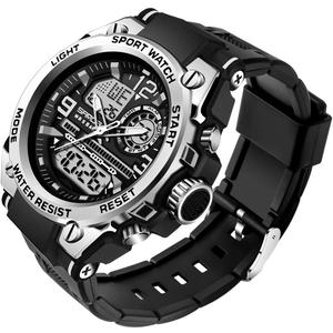 AIMES Men's Watches Outdoor Sports Waterproof Military Watch Tactical Digital Analog Wrist Watch Date Multi Function Led Large Face Alarm Stopwatch for Man