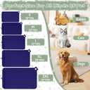 Dog Food Mat, Silicone Dog Mat for Food and Water -Pet Feeding Mats with Residue Collection Pocket, Waterproof Dog Cat Bowl Mats with Raised Edges and Hooks, Placemats for Cats and Dogs Water Bowl