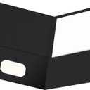 Oxford Twin-Pocket Folders, Textured Paper, Letter Size, Black, Holds 100 Sheets, Box of 25 (57506EE), 8-1/2 x 11